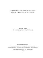 Control of high performance single phase DC AC inverter