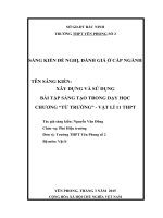 SKKN xây dựng và sử dụng hệ thống bài tập sáng tạo chương từ trường vật lí 11 THPT 