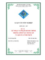 xử phạt vi phạm hành chính trong lĩnh vực đăng ký và quản lý hộ tịch