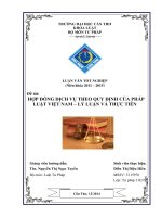 hợp đồng dịch vụ theo quy định của pháp luật việt nam – lý luận và thực tiễn