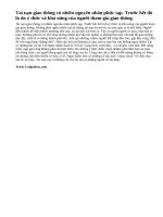 Nguyên nhân của các vụ tai nạn giao thông là gì? Hãy viết đoạn văn bày tỏ suy nghĩ của em vế vấn đề này