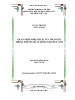 quan niệm nghệ thuật về con người trong truyện ngắn trầm nguyên ý anh