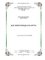 đặc điểm thơ quang dũng