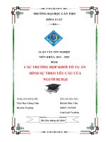 các trường hợp khởi tố vụ án hình sự theo yêu cầu của người bị hại