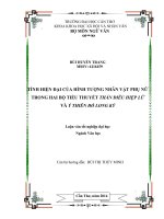 tính hiện đại của hình tượng nhân vật phụ nữ trong hai bộ tiểu thuyết thần điêu hiệp lữ và ỷ thiên đồ long ký