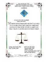 quy định trách nhiệm bồi thường vật chất của cán bộ, công chức khi gây thiệt hại tài sản của nhà nước ở nước ta hiện nay thực trạng và hướng đề xuất hoàn thiện