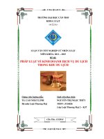 đề tài: pháp luật về kinh doanh dịch vụ du lịch trong khu du lịch