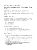 LÝ THUYẾT DI TRUYỀN   TRẮC NGHIỆM PHÁT HUY tư DUY 