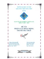 pháp luật hoạt động thanh tra thuế