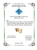 quy định pháp luật về quản lý nhà nước trong công tác thi đua, khen thưởng  thực tiễn tại phõng nội vụ huyện long hồ  tỉnh vĩnh long