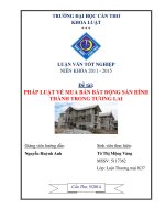 pháp luật về mua bán bất động sản hình thành trong tương lai