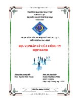 địa vị pháp lý của công ty hợp danh