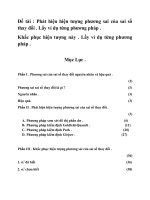 Phát hiện hiện tượng phương sai của sai số thay đổi  lấy ví dụ từng phương pháp  khắc phục hiện tượng này  lấy ví dụ từng phương pháp
