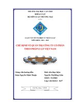 chế định về quản trị công ty cổ phần theo pháp luật việt nam