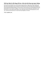 Đội mũ bảo hiểm là hành động vô cùng cần thiết khi tham gia giao thông nhưng nhiều người còn chưa ý thức đúng vấn đề này. Hãy viết đoạn văn giải thích tác dụng của mũ bảo hiểm