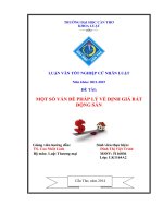 Một số vấn đề pháp lý về định giá bất động sản