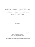 A semi parametric approach to the pricing of basket credit derivatives