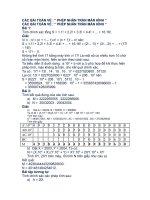 CÁC bài TOÁN về   PHÉP NHÂN TRÀN màn HÌNH 