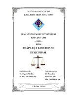 pháp luật kinh doanh dược phẩm