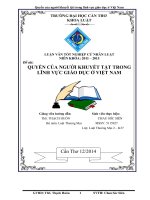 quyền của người khuyết tật trong lĩnh vực giáo dục ở việt nam