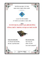 tuyển dụng, đào tạo, bồi dưỡng công chức trong cơ quan nhà nước