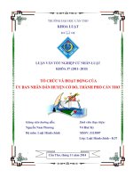 tổ chức và hoạt động của ủy ban nhân dân huyện cờ đỏ, thành phố cần thơ