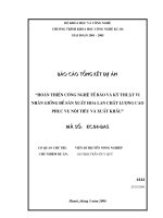 Hoàn thiện công nghệ tế bào và kỹ thuật vi nhân giống để sản xuất hoa lan chất lượng cao