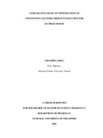 Comparative study on optimization of continuous countercurrent extraction for licorice roots