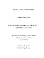 Luận văn thạc sĩ khoa học toán học biến dạng chaotic của toán tử hợp thành trên không gian hardy