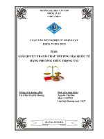 giải quyết tranh chấp thương mại quốc tế bằng phương thức trọng tài