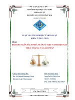 bội chi ngân sách nhà nước ở việt nam hiện nay thực trạng và giải pháp