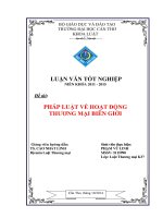 pháp luật về hoạt động thương mại biên giới