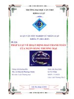 pháp luật về hoạt động bao thanh toán của ngân hàng thương mại