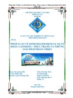 pháp luật về kinh doanh dịch vụ xuất khẩu lao động  thực trạng và những giải pháp hoàn thiện