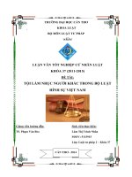 tội làm nhục người khác trong bộ luật hình sự việt nam