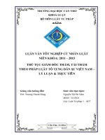 thủ tục giám đốc thẩm, tái thẩm theo pháp luật tố tụng dân sự việt nam – lý luận  thực tiễn