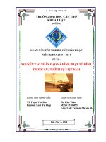đề tài: nguyên tắc nhân đạo và hình phạt tử hình trong luật hình sự việt nam