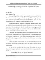 SKKN kinh nghiệm giúp học sinh lớp 7 học tốt từ vựng 