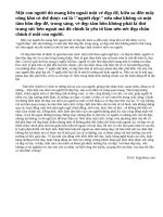 Em có suy nghĩ gì về vẻ đẹp tâm hồn của một con người?