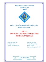 hợp đồng lao động vô hiệu theo pháp luật việt nam