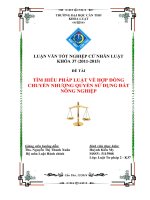 tìm hiểu pháp luật về hợp đồng chuyển nhượng quyền sử dụng đất nông nghiệp