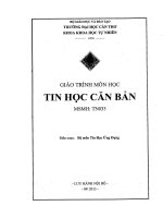 giáo trình tin học căn bản đại học cần thơ