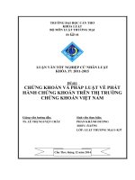 chứng khoán và pháp luật về phát hành chứng khoán trên thị trường chứng khoán việt nam