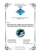 bồi thường thiệt hại do hành vi xâm phạm quyền sở hữu trí tuệ