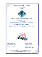 hành vi hiếp dâm người chuyển giới dưới góc độ pháp luật hình sự việt nam – lý luận và thực tiễn