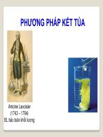 Giáo trình Hóa học phân tích Phương pháp kết tủa
