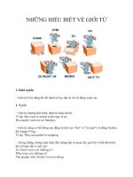 Những hiểu biết về giới từ