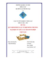 quy định pháp luật về hợp đồng thương mại điện tử giữa các doanh nghiệp việt nam