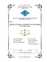 quyền của bị can trong tố tụng hình sự việt nam