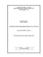 cảm hứng trữ tình trong nhạc của văn cao